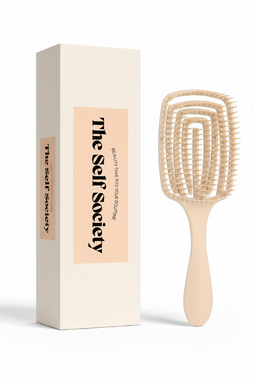 Detangle Hairbrush Beige - Vertical Box